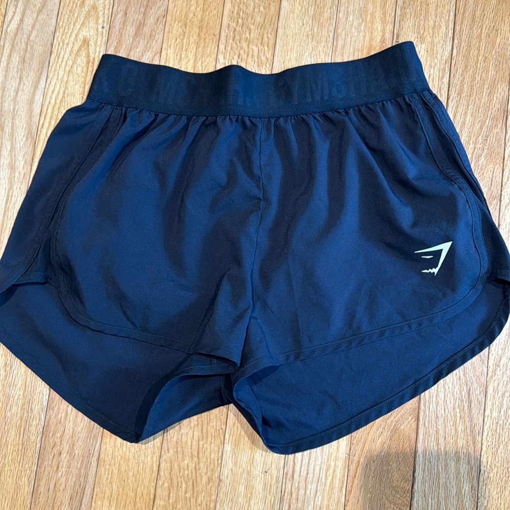 Black Gymshark shorts, size small.